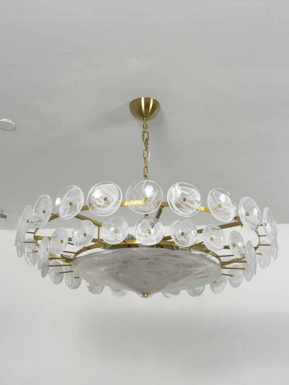 Solaris Disc Glass Chandelier