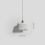 Openwork Ceramic Pendant Swag Light