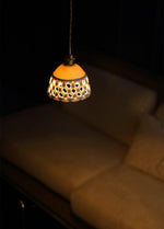 Openwork Ceramic Pendant Swag Light