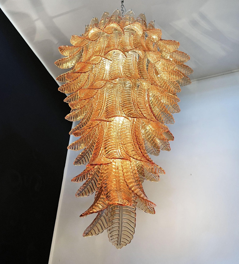 Rosalind Glass Amber Chandelier
