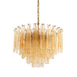 Golden Amber Glass Chandelier