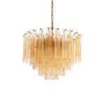 Golden Amber Glass Chandelier