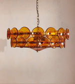 Solaris Disc Glass Chandelier