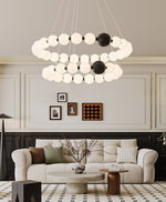 Celestial Bead Ring Chandelier