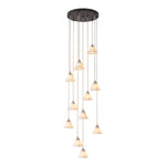 Conical Alabaster Brass Pendant Lamp