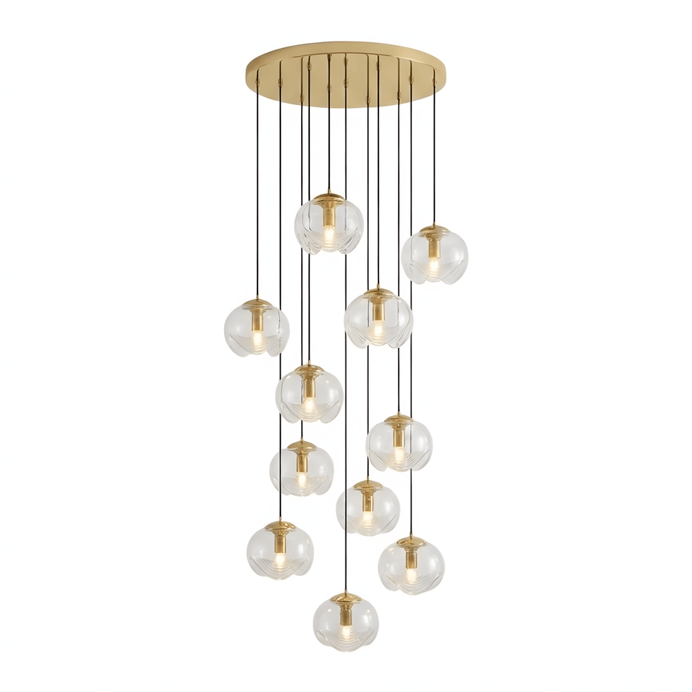 Wave Pendant Light – Modern Curved Glass Ceiling Fixture
