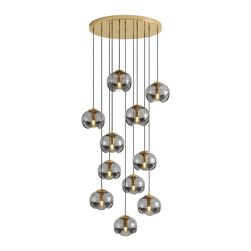 Wave Pendant Light – Modern Curved Glass Ceiling Fixture