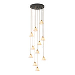 Conical Alabaster Brass Pendant Lamp