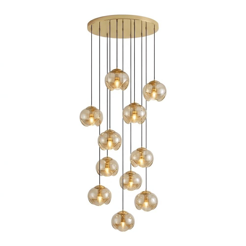 Wave Pendant Light – Modern Curved Glass Ceiling Fixture