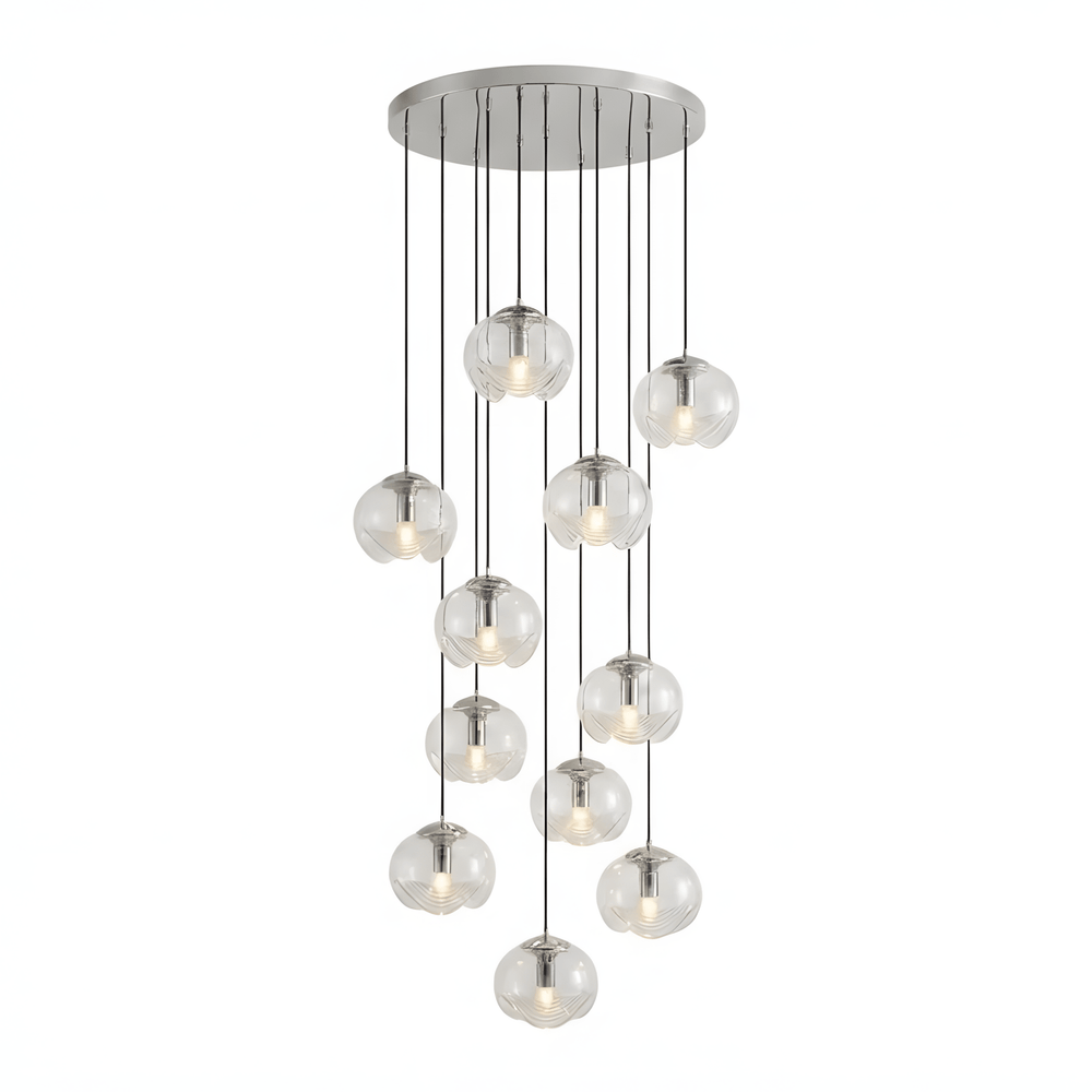 Wave Pendant Light – Modern Curved Glass Ceiling Fixture