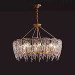 Icicle Rectangular Glass Chandelier – Cascading Crystal Rods