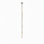 Orbit Brass Glass Drop Chandelier – Hand-Blown Multi-Head