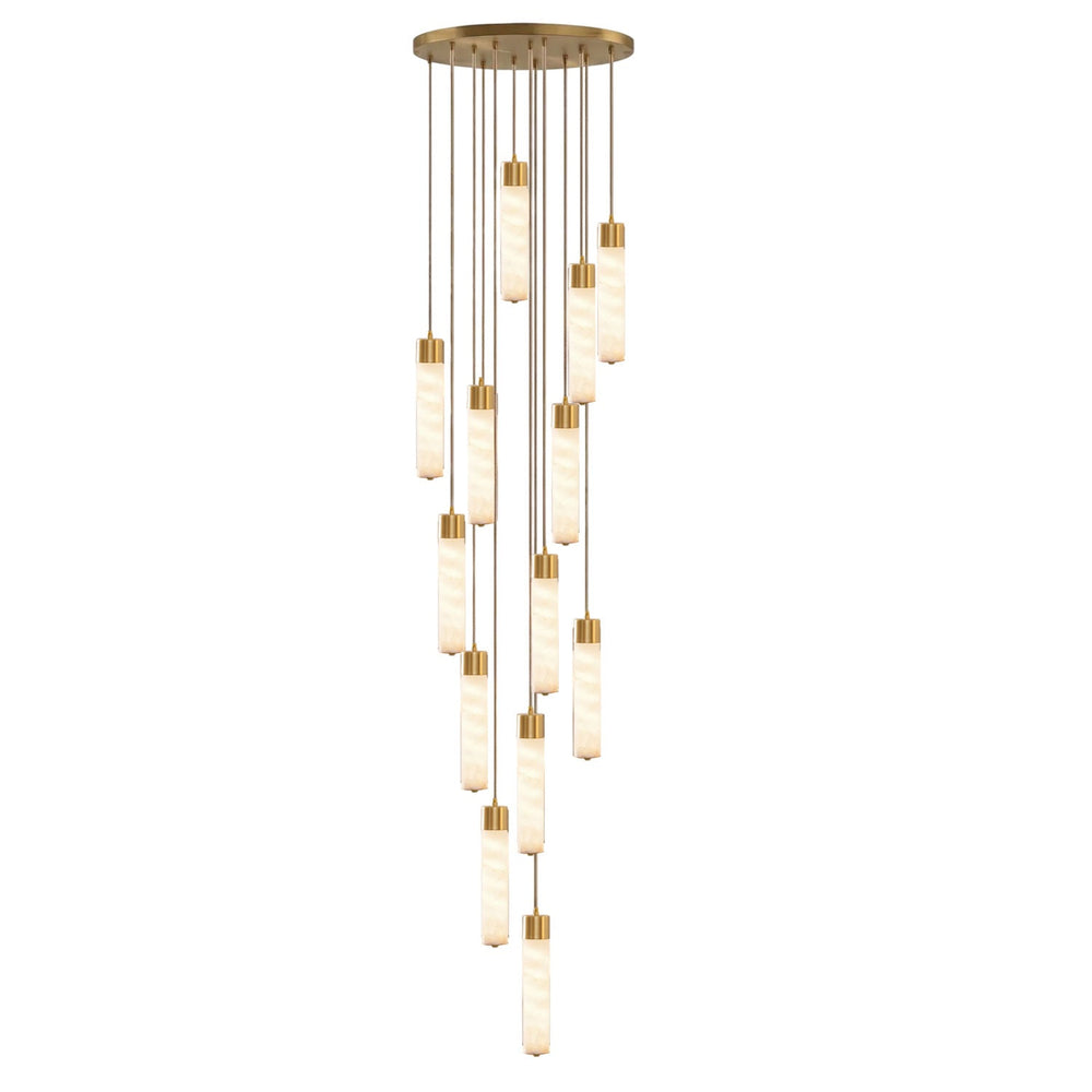 Alabaster Tala Brass Pendant Lamp