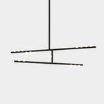 Orbit Brass Glass Drop Chandelier – Hand-Blown Multi-Head