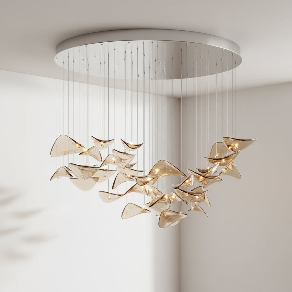 Wave Floating Leaf Chandelier