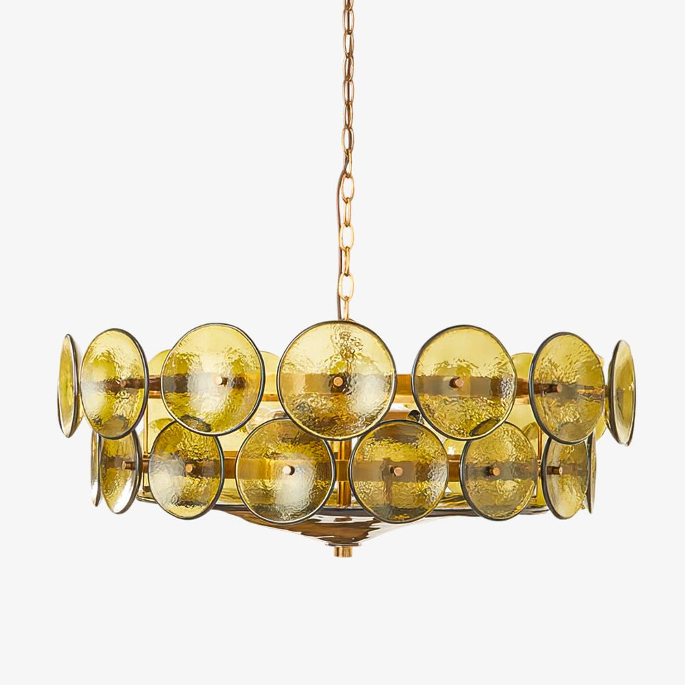 Solaris Disc Glass Chandelier