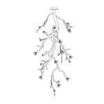 Large Long Branch Flower Chandelier