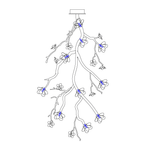 Large Long Branch Flower Chandelier