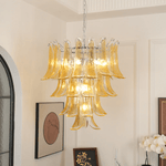 Glass Amber Lily Chandelier