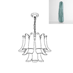Glass Leaf Chandelier