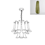 Glass Leaf Chandelier