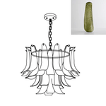 Glass Leaf Chandelier