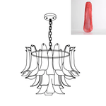 Glass Leaf Chandelier