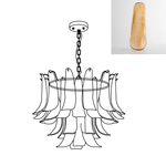 Glass Leaf Chandelier
