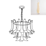 Glass Leaf Chandelier