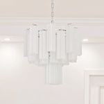Frosted Glass Tubes Chandelier