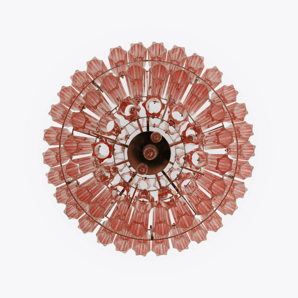 Pink Palermo Glass Chandelier