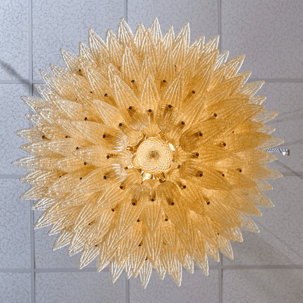 Glass Palmette Chandelier