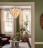 Lunara White Glass Chandelier