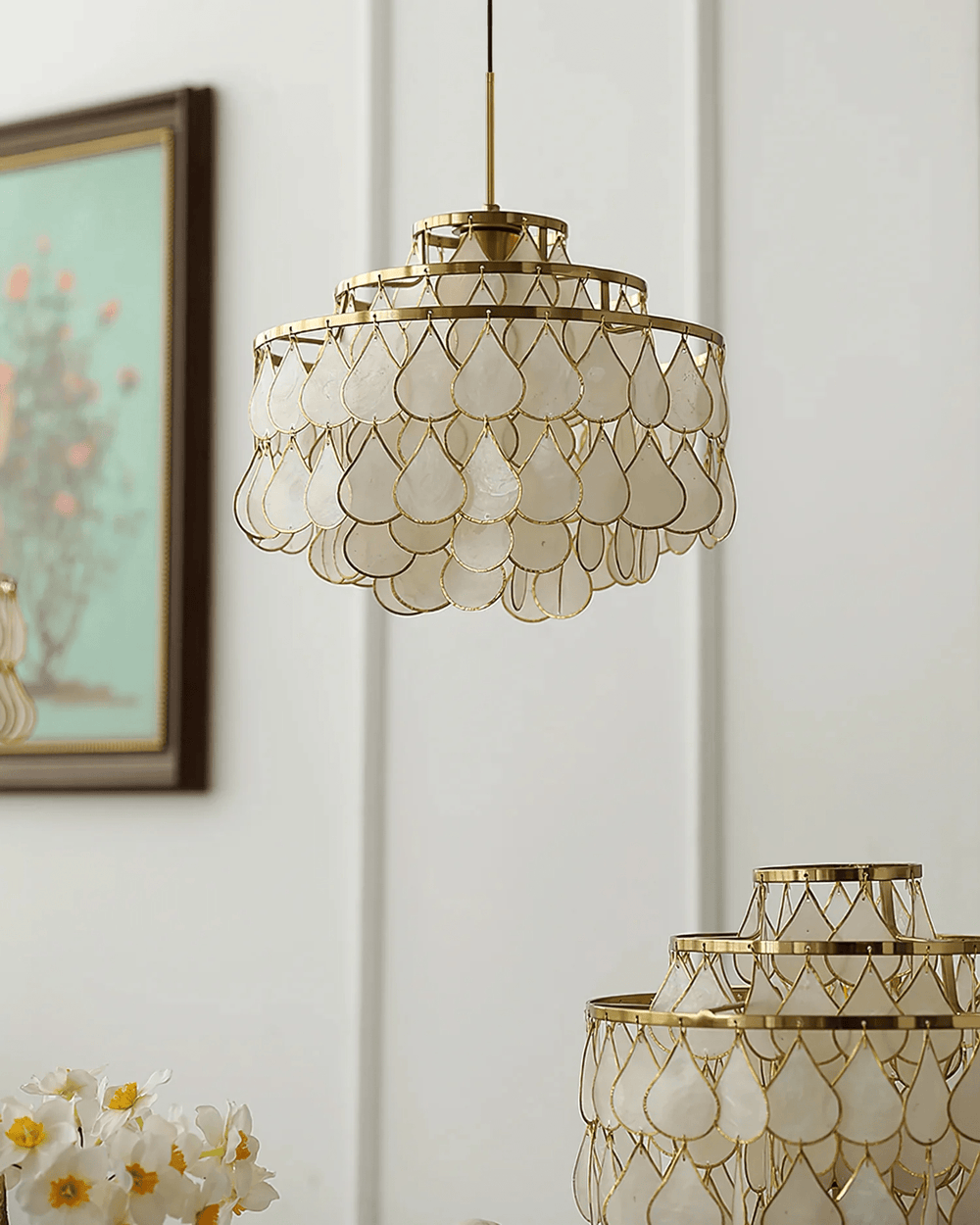 Teardrops Shell Chandelier