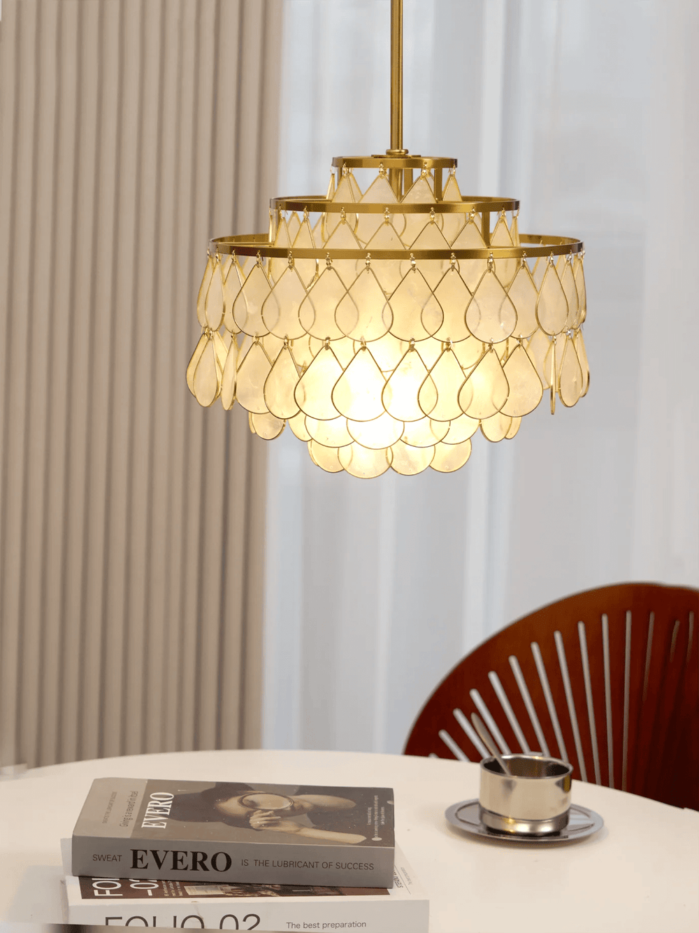 Teardrops Shell Chandelier