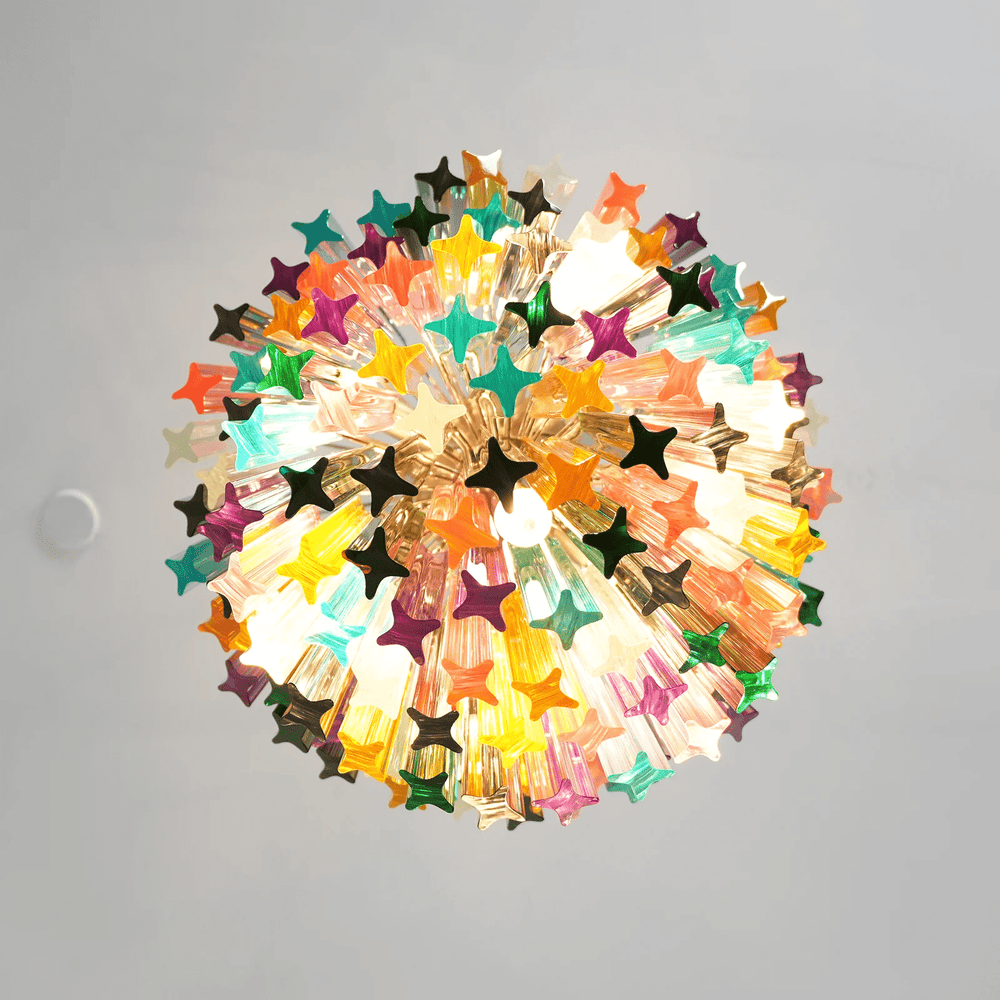 Prismatic Glass Colorful Chandelier