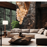 Cluster Alabaster Globe Chandelier