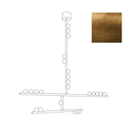 Orbit Brass Glass Drop Chandelier – Hand-Blown Multi-Head
