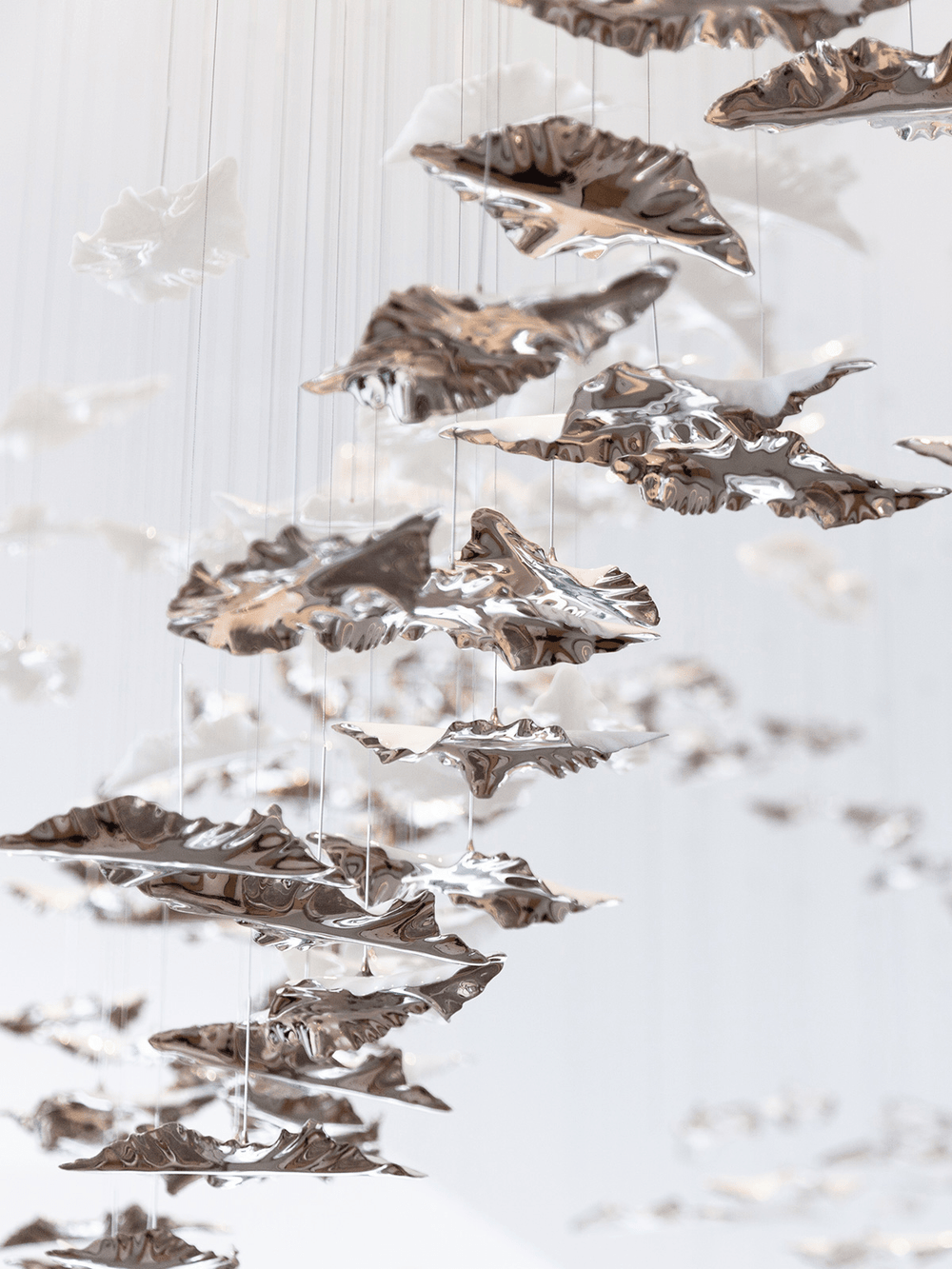 Leaf Twisted Sculptural Customize Chandelier