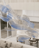 Brush Art Glass Chandelier