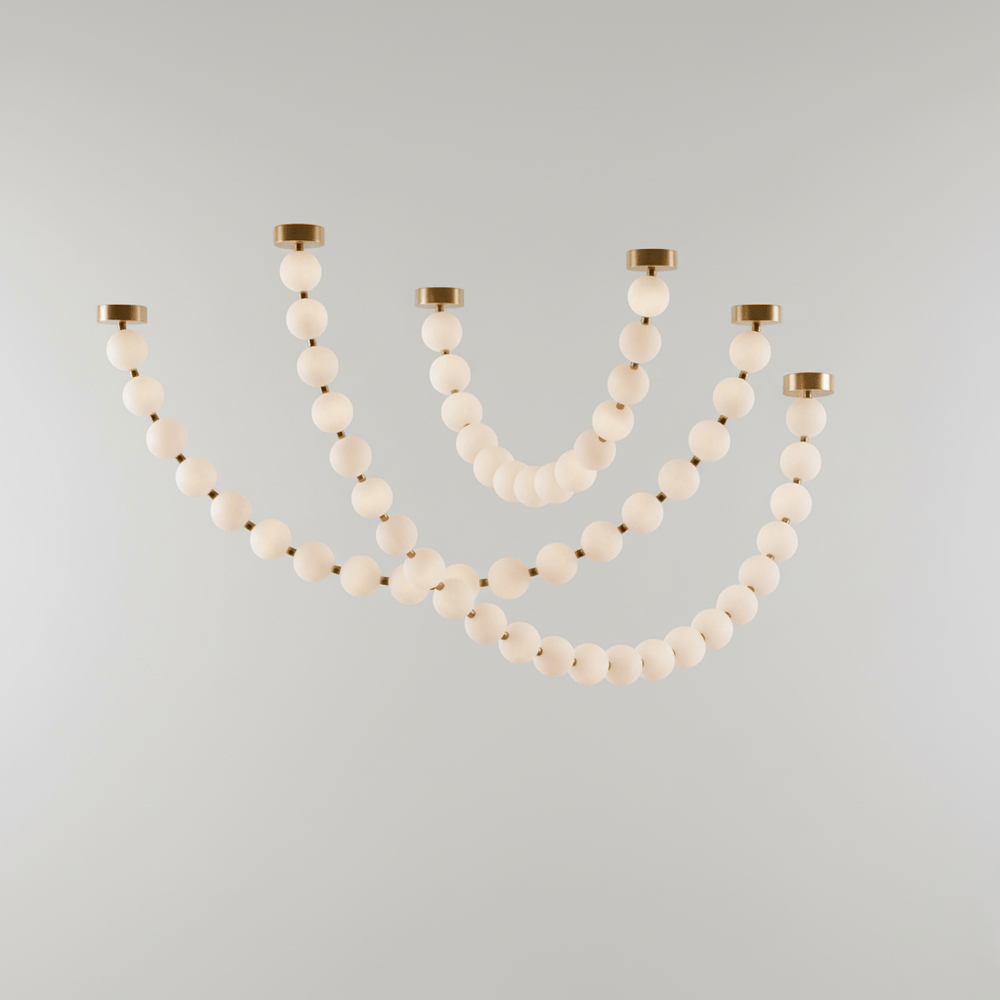Pearl Glass Necklace Balls Chandelier