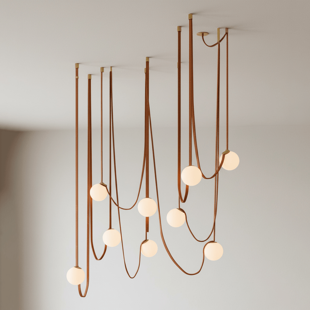 Multiple Belt Art Pendant Light