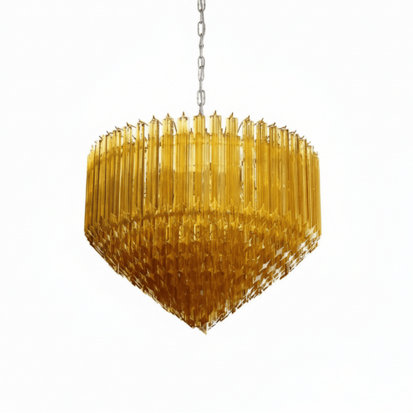 Prism Amber Glass Chandelier