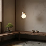 Travertine Half Duo Pendant Light
