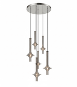 Wonder Glass Globe Suspension Lamp – Gold & Black Multi-Head
