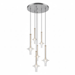 Wonder Glass Globe Suspension Lamp – Gold & Black Multi-Head