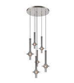 Wonder Glass Globe Suspension Lamp – Gold & Black Multi-Head