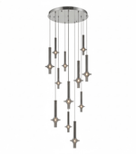 Wonder Glass Globe Suspension Lamp – Gold & Black Multi-Head