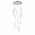 Wonder Glass Globe Suspension Lamp – Gold & Black Multi-Head