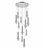 Wonder Glass Globe Suspension Lamp – Gold & Black Multi-Head